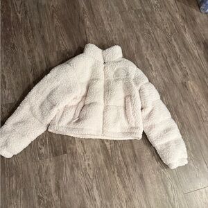 The North Face Cream Sherpa Fleece Jacket